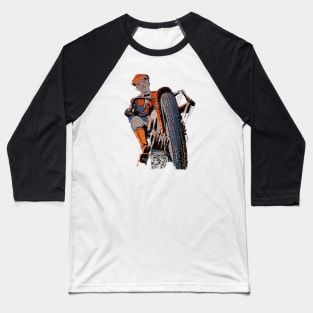 Vintage Motorcycle Baseball T-Shirt